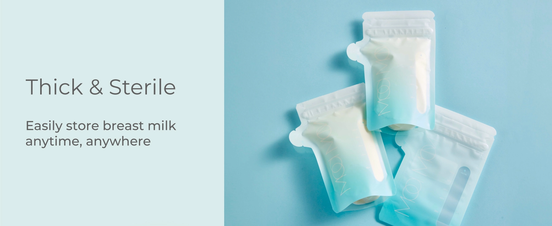 MOOIMOM Breastmilk Storage Bags 100ml (30 pcs) description image