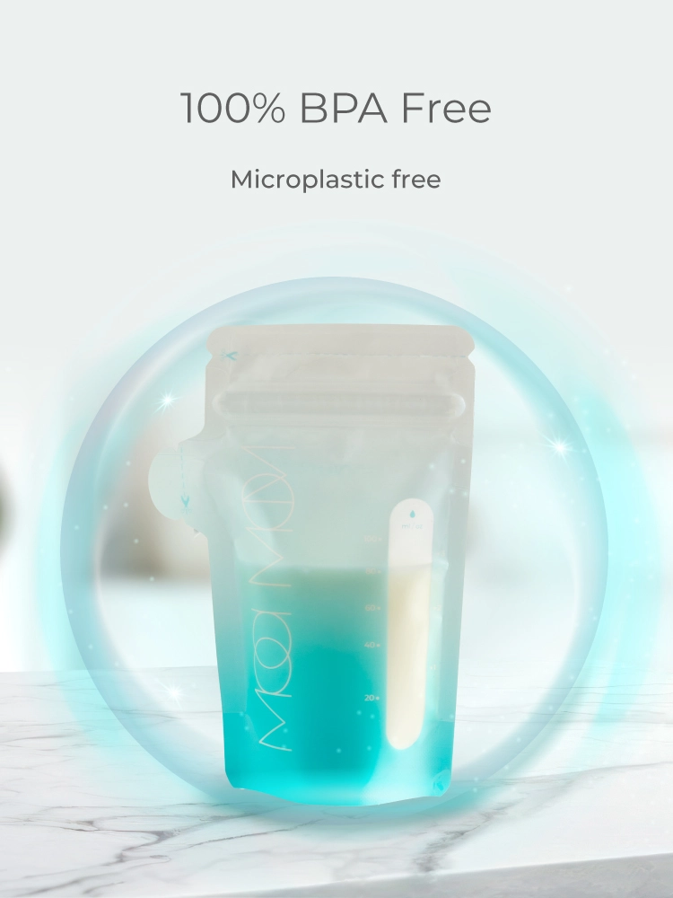 MOOIMOM Breastmilk Storage Bags 100ml (30 pcs) description image