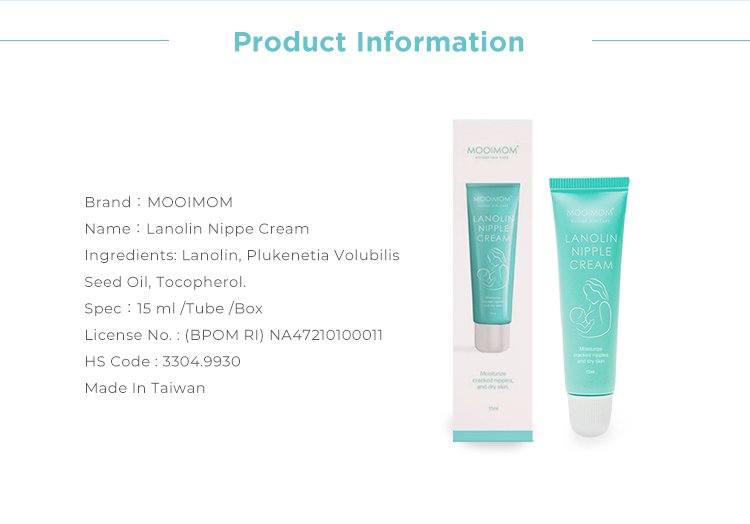 MOOIMOM Lanolin Nipple Cream description image